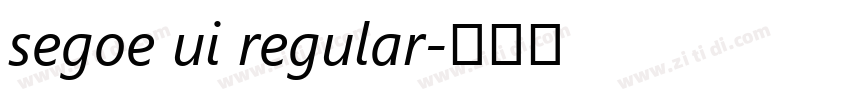 segoe ui regular字体转换